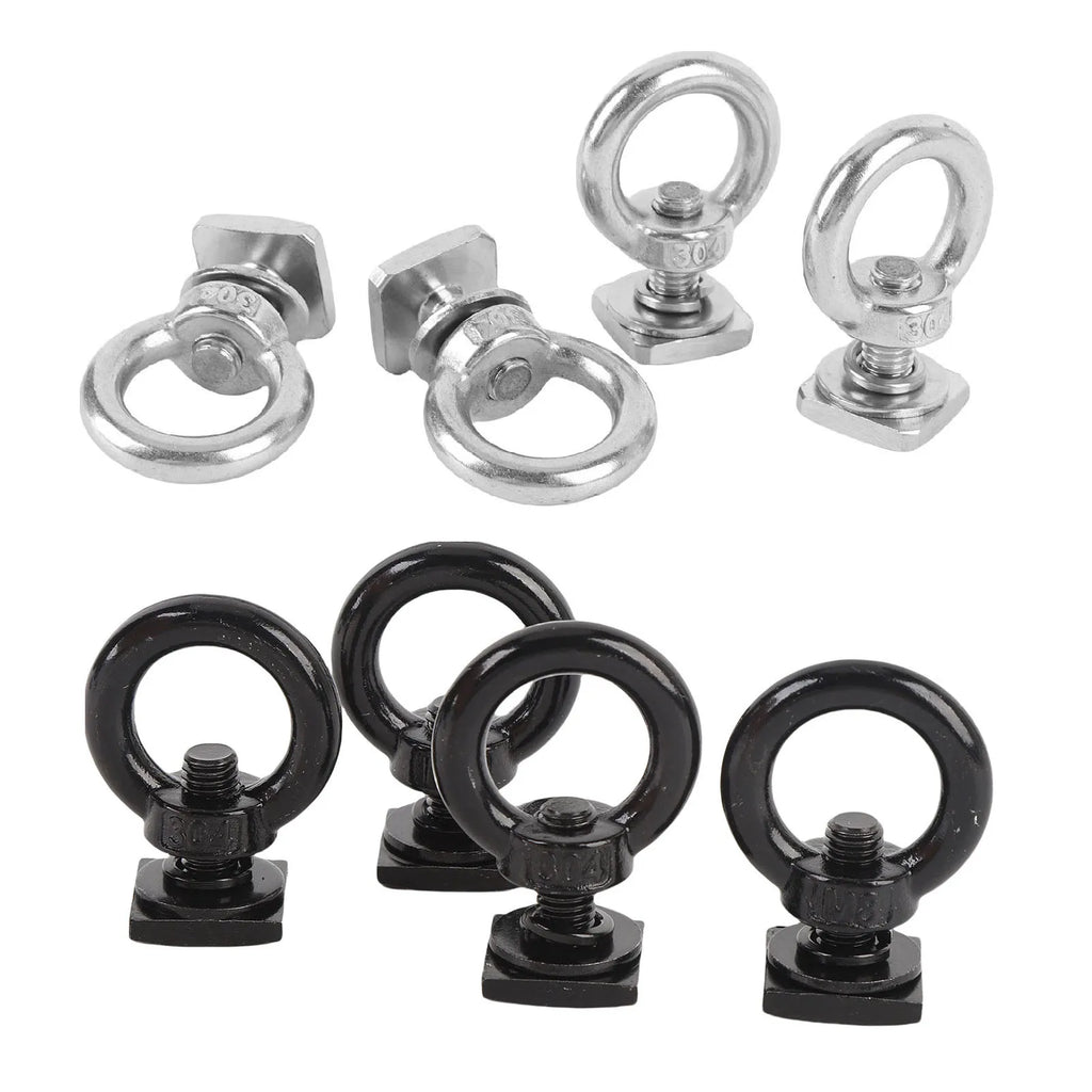 T Bolt Eye Nut Kit Stable Support Stainless Steel Anti Crack T Track Mount Tie Down  High Hardness for Holding Cargo Net