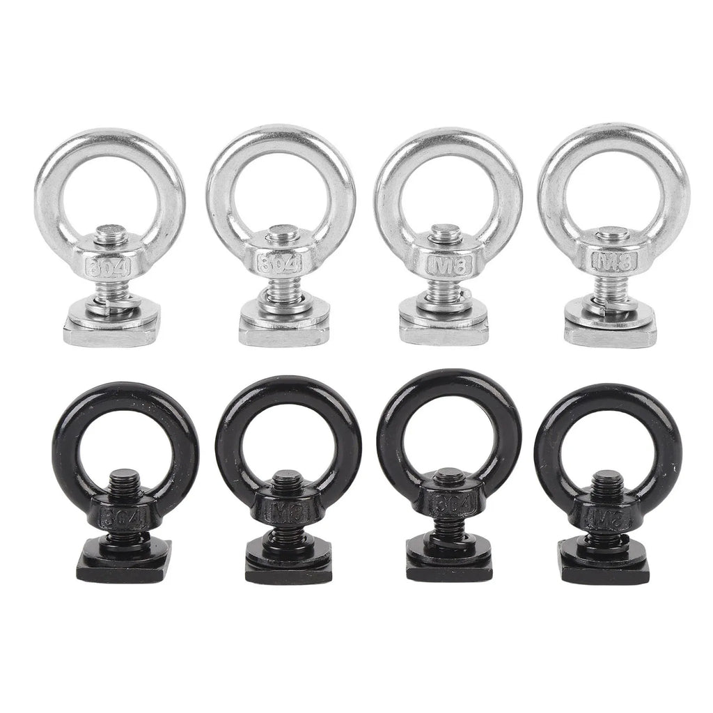 T Bolt Eye Nut Kit Stable Support Stainless Steel Anti Crack T Track Mount Tie Down  High Hardness for Holding Cargo Net
