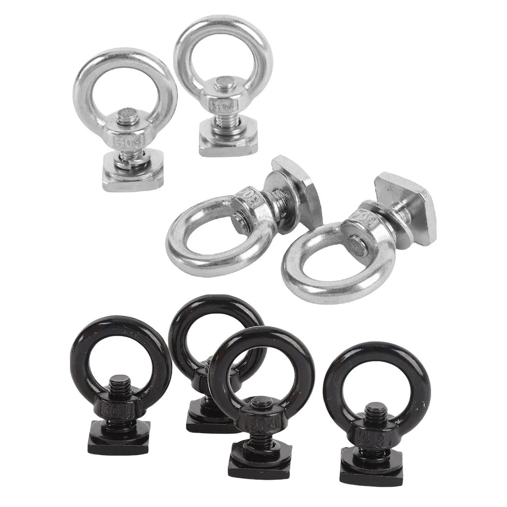 T Bolt Eye Nut Kit Stable Support Stainless Steel Anti Crack T Track Mount Tie Down  High Hardness for Holding Cargo Net