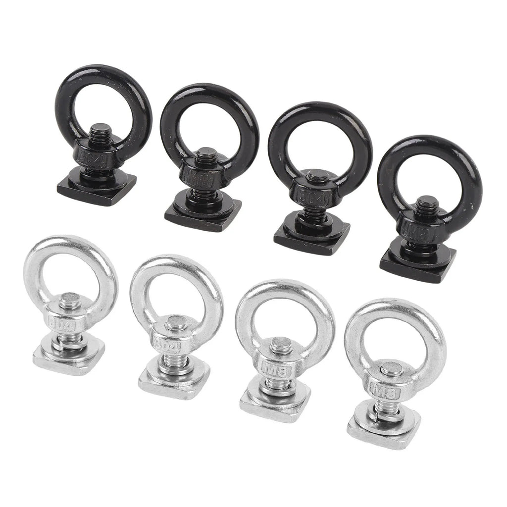 T Bolt Eye Nut Kit Stable Support Stainless Steel Anti Crack T Track Mount Tie Down  High Hardness for Holding Cargo Net