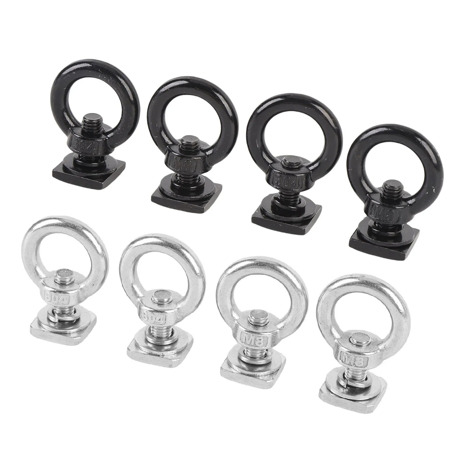 T Bolt Eye Nut Kit Stable Support Stainless Steel Anti Crack T Track Mount Tie Down  High Hardness for Holding Cargo Net