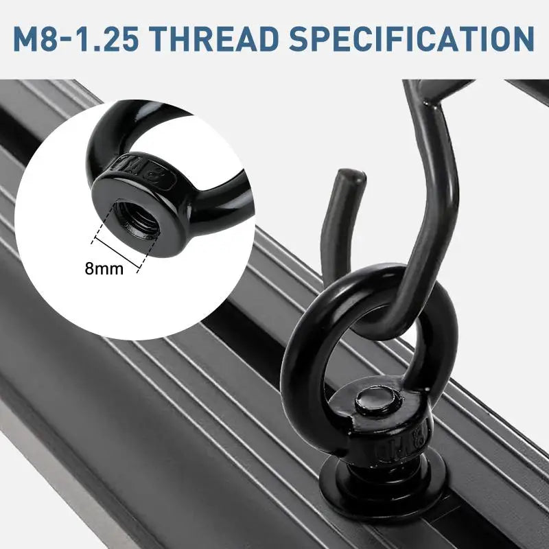 T Bolt Eye Nut Kit Stable Support Stainless Steel T Track Mount Tie Down High Hardness For Holding Tie Down Straps