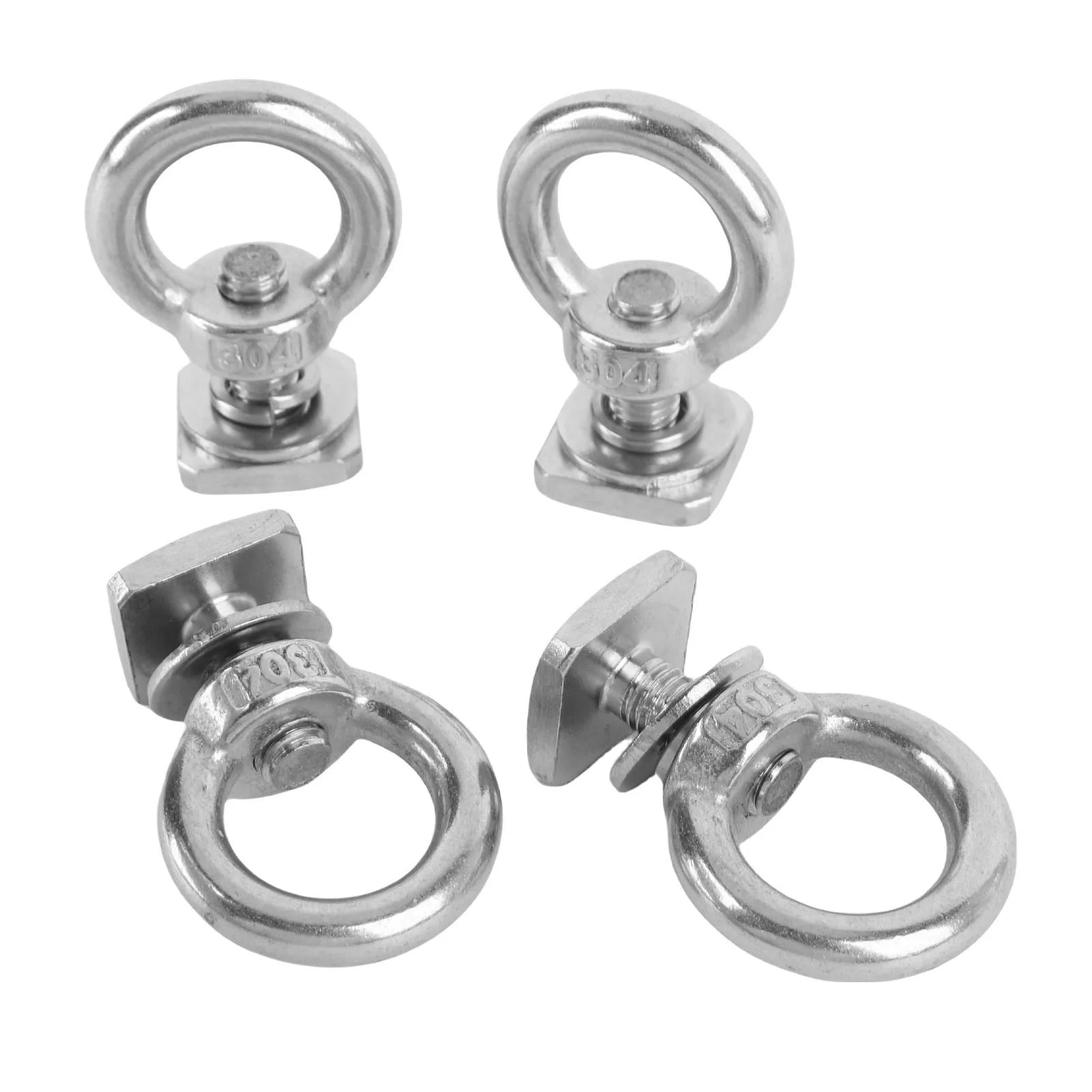 T Bolt Eye Nut Kit Stable Support Stainless Steel Anti Crack T Track Mount Tie Down  High Hardness for Holding Cargo Net