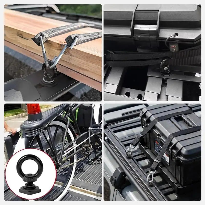 T Bolt Eye Nut Kit Stable Support Stainless Steel Track Mount Tie Down High Hardness Holding Straps No Rust Firm