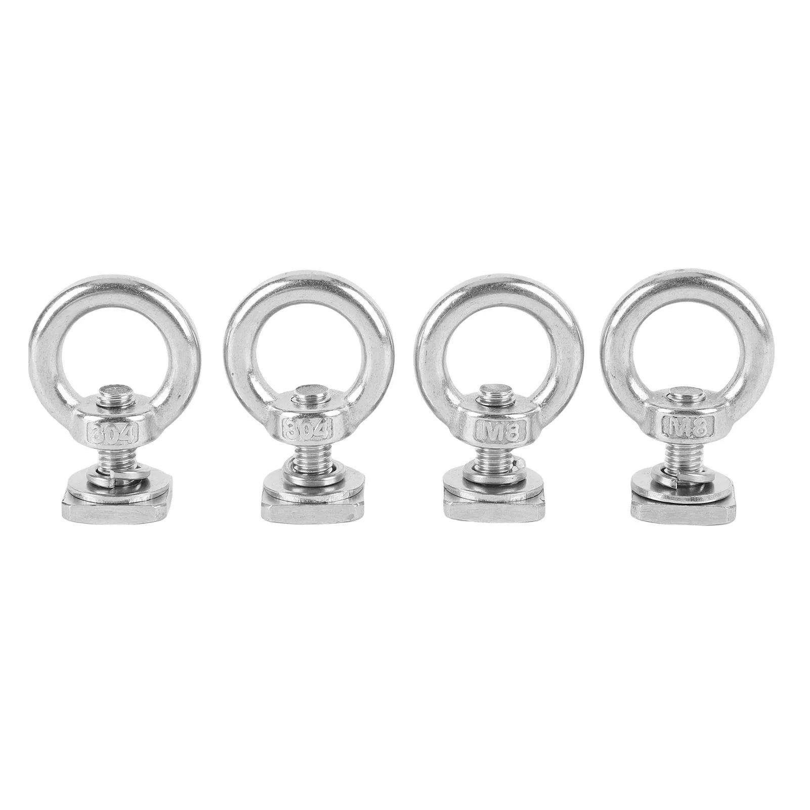 T Bolt Eye Nut Kit Stable Support Stainless Steel Anti Crack T Track Mount Tie Down  High Hardness for Holding Cargo Net