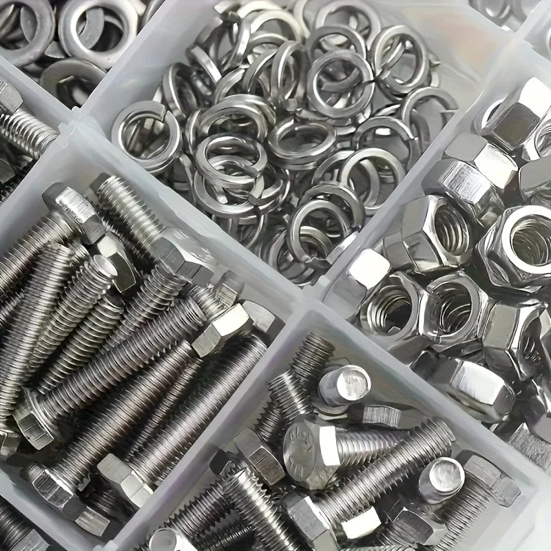 240pcs Hex Bolt & Nut Set - Durable, Corrosion-Resistant with M4 & M5 Sizes for Versatile Use