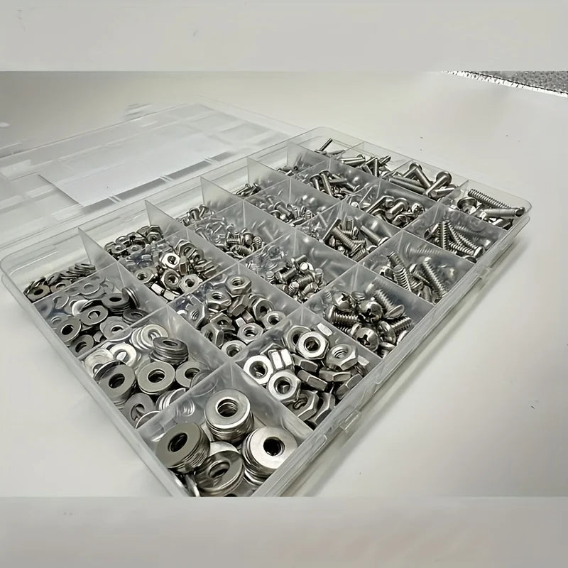 700pcs Stainless Steel Nut and Bolt Combination Kit, 4-40#6-32#8-32#10-24