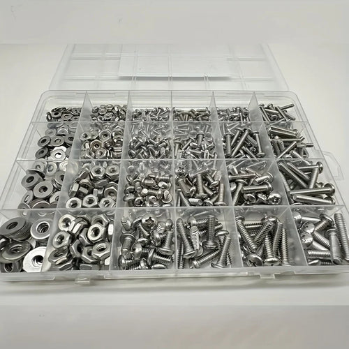 700pcs Stainless Steel Nut and Bolt Combination Kit, 4-40#6-32#8-32#10-24